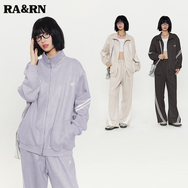 RARN\/热爱如你 织带仿麂皮绒套装RA24AW028