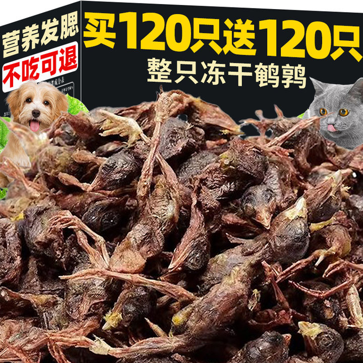 鹌鹑冻干狗狗零食宠物猫咪营养补钙磨牙洁齿棒增肥发腮幼猫幼犬粮