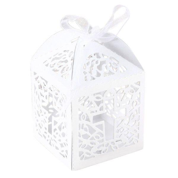 推荐10pc Cross Candy Boxes Angel Gift Box For BaVby Shower