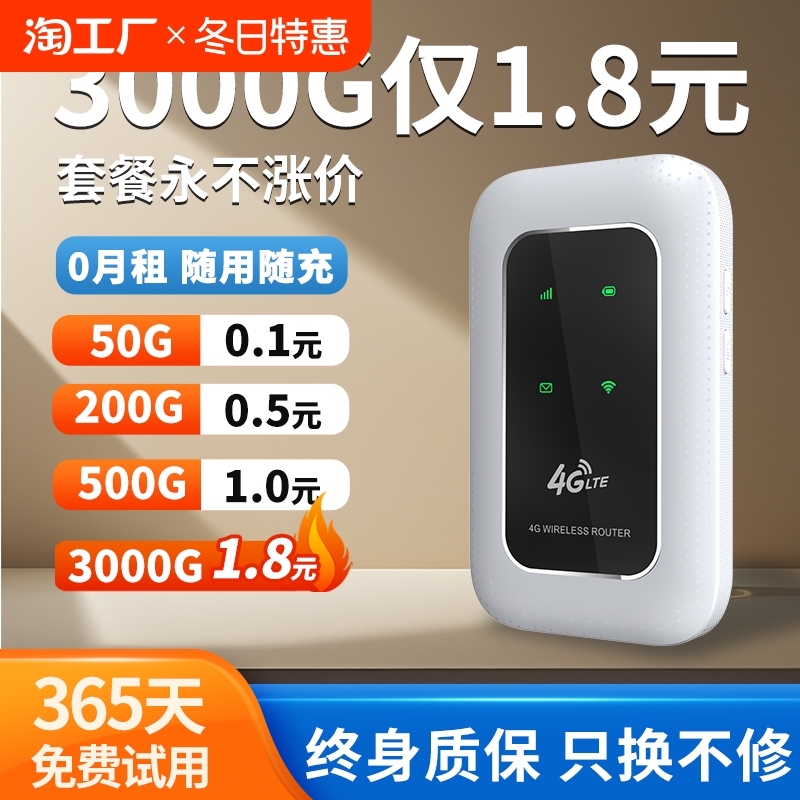 随身WiFi无线网络随身携带便携式热点三网全国通用限流量0预存免插卡宿舍家用车载宽带长续航小二信号套餐