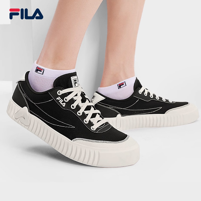 FILA 斐乐官方女鞋GEAR 1S复古帆布鞋2024秋新款饼干鞋男鞋运动鞋