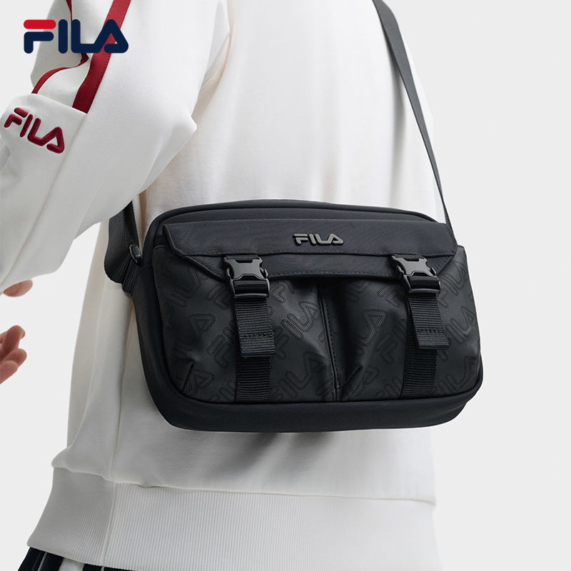 FILA 斐乐官方男包挎包2024冬季新款单肩包时尚休闲随身包斜挎包