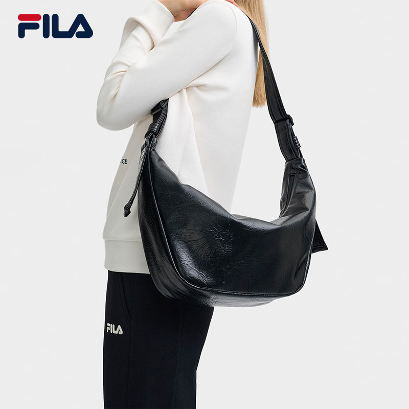 FILA 斐乐官方女包挎包2024冬季新款时尚休闲饺子包斜挎包单肩包