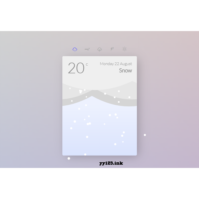 html5带日期和动画场景的天气预报特效 源代码