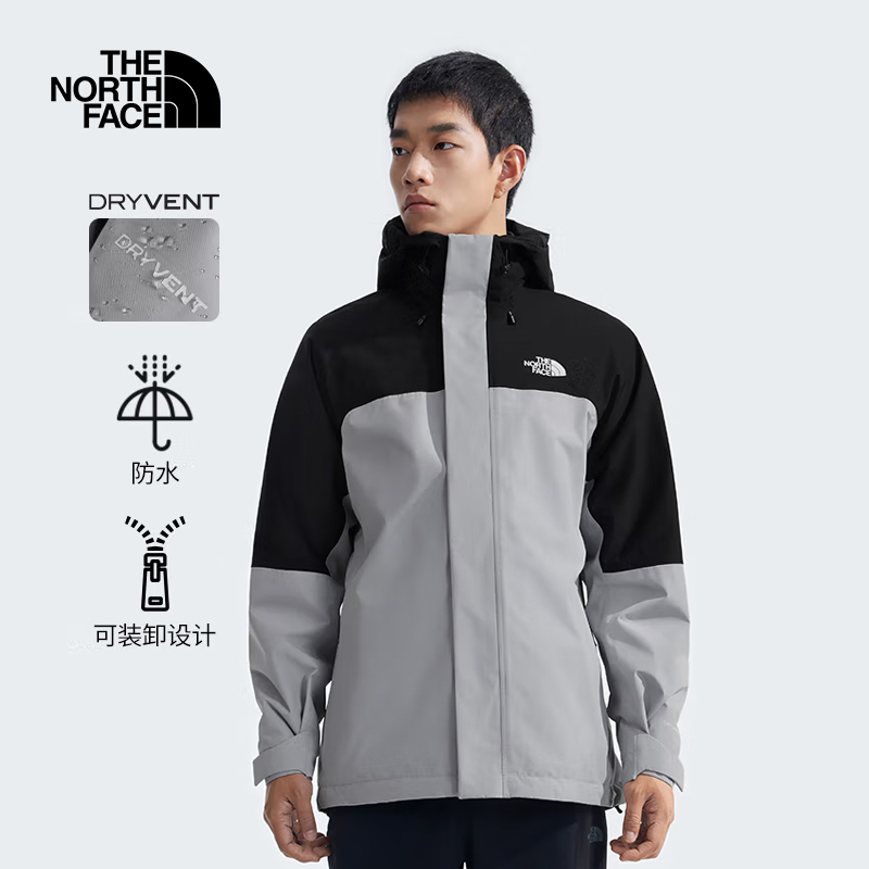 TheNorthFace北面冲锋衣秋冬款男户外三合一抓绒内胆保暖外套89ZP