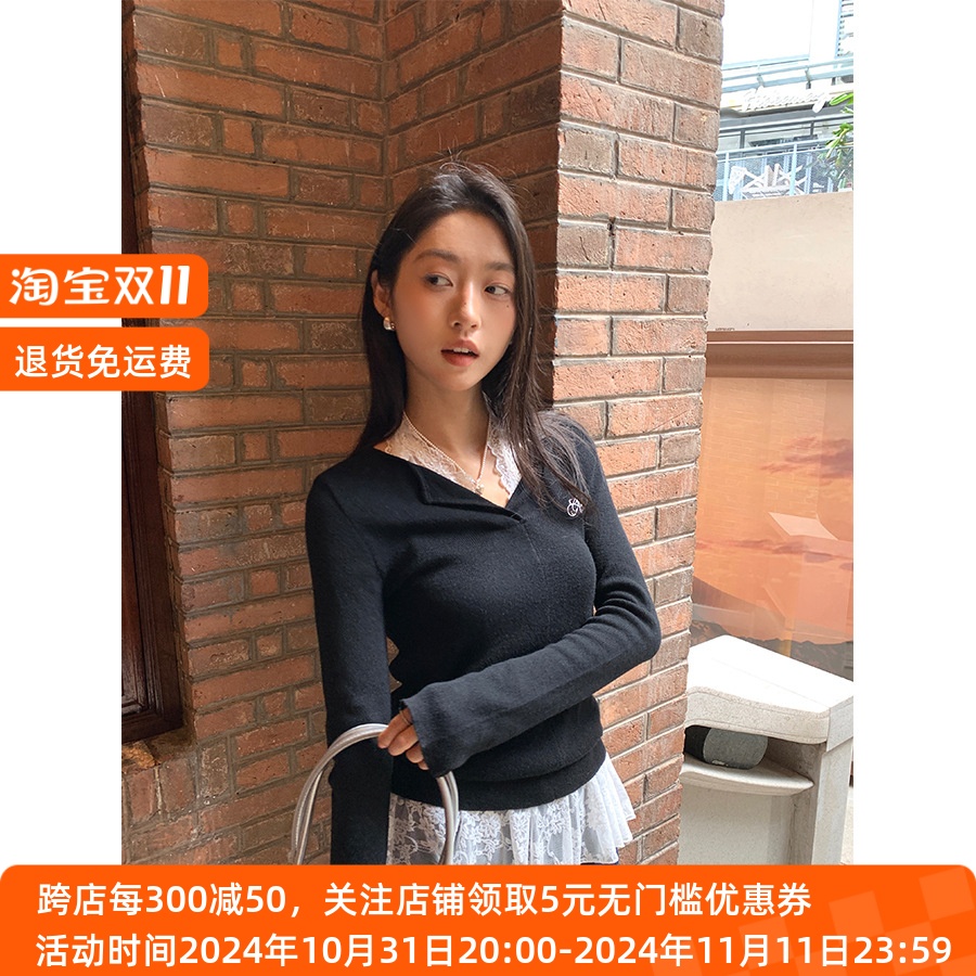 高级纯欲风刺绣蕾丝打底吊带背心女2024秋季修身叠穿上衣143TY760