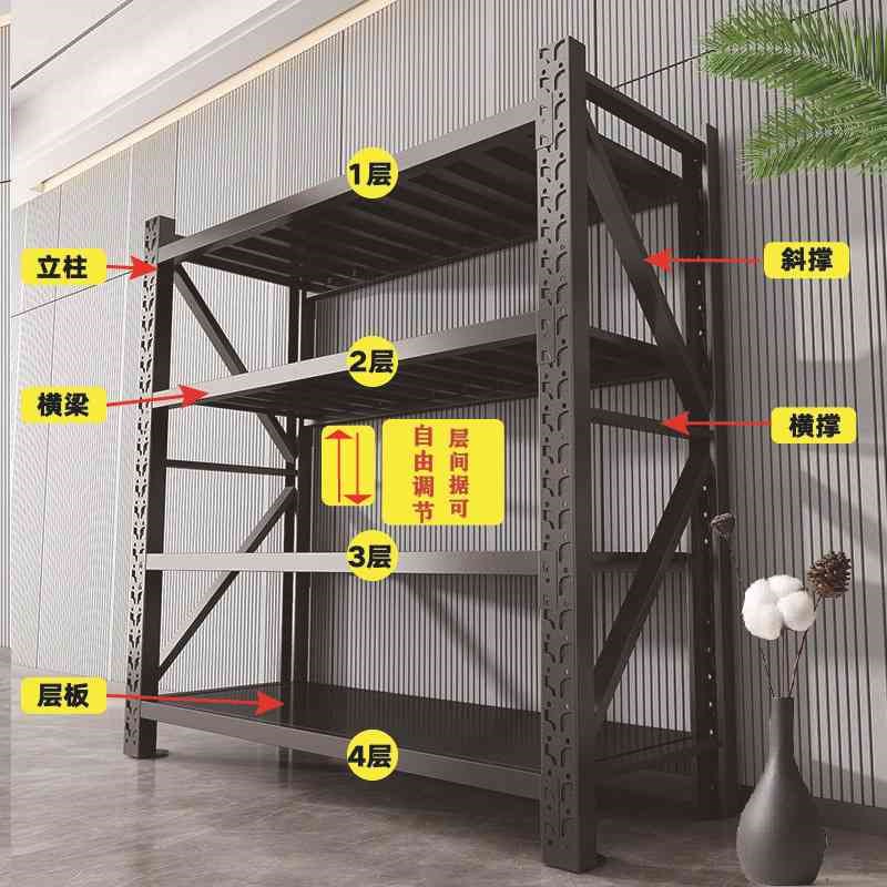 速发轻型仓储架地库架子多层置物架杂物架家用仓库货架置物架多层