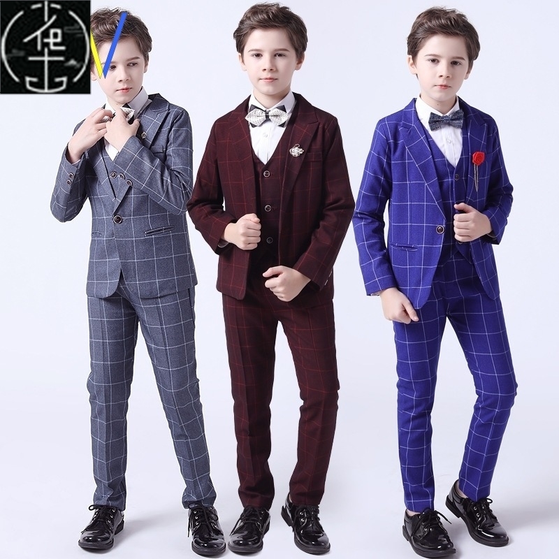 Kids boys suit for Baby boy formal Clothes jacket pants set