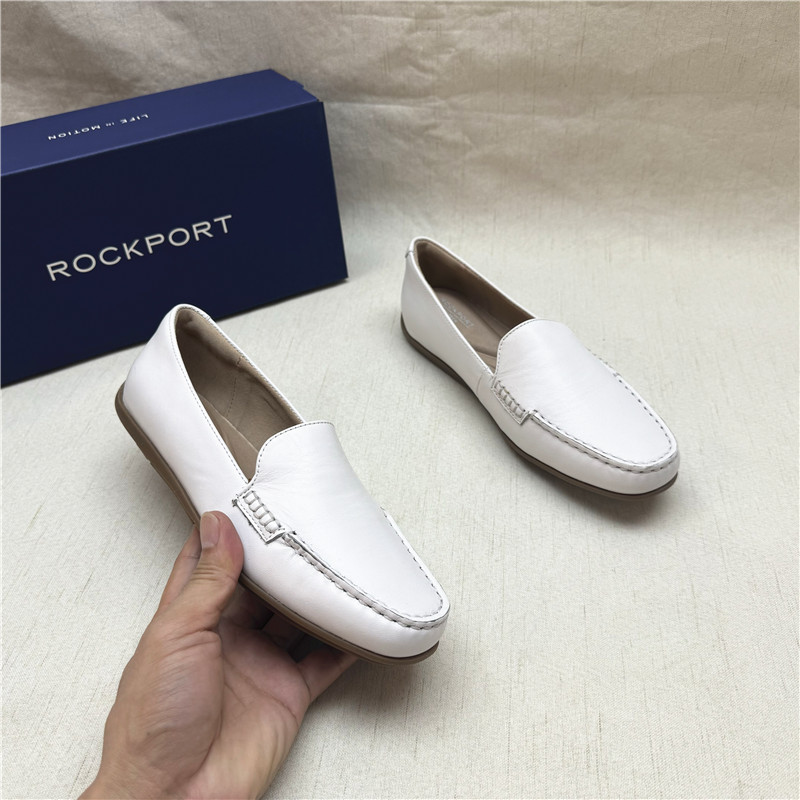 Rockport\/乐步撤柜正品百搭圆头低跟乐福鞋女新款真皮舒适单鞋M版