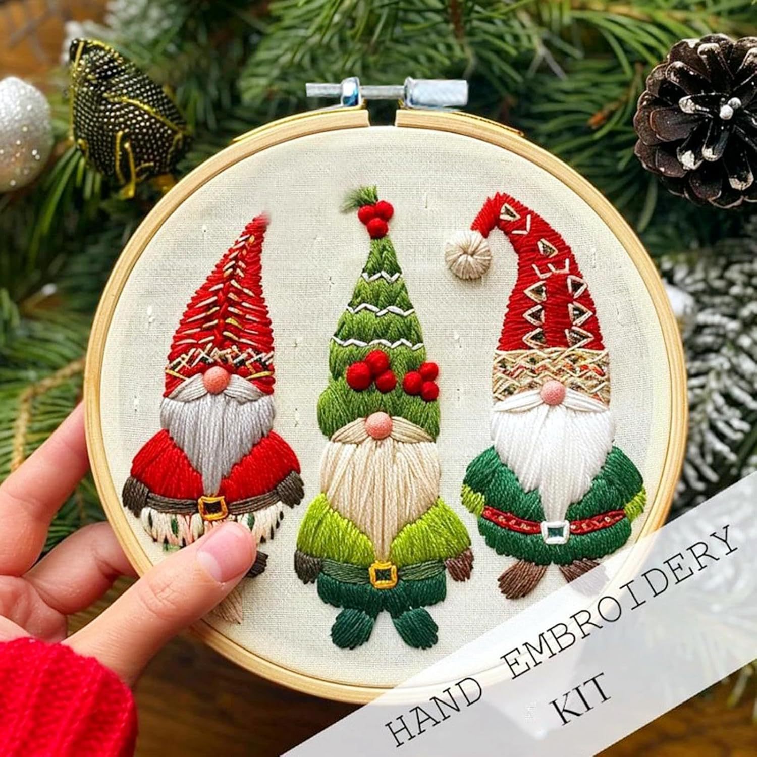 跨境新品刺绣Christmas Embroidery KIT圣诞套件刺绣手工DIY材料