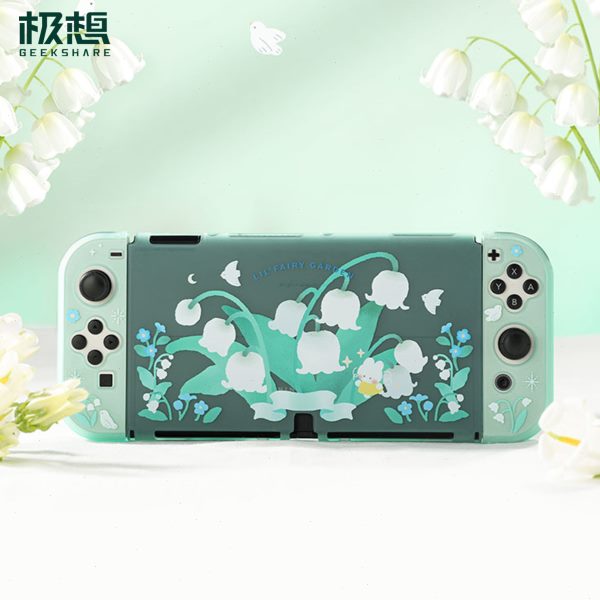 极想Switch保护壳套OLED半透明全包硬壳NS分体式可插底座防摔防汗