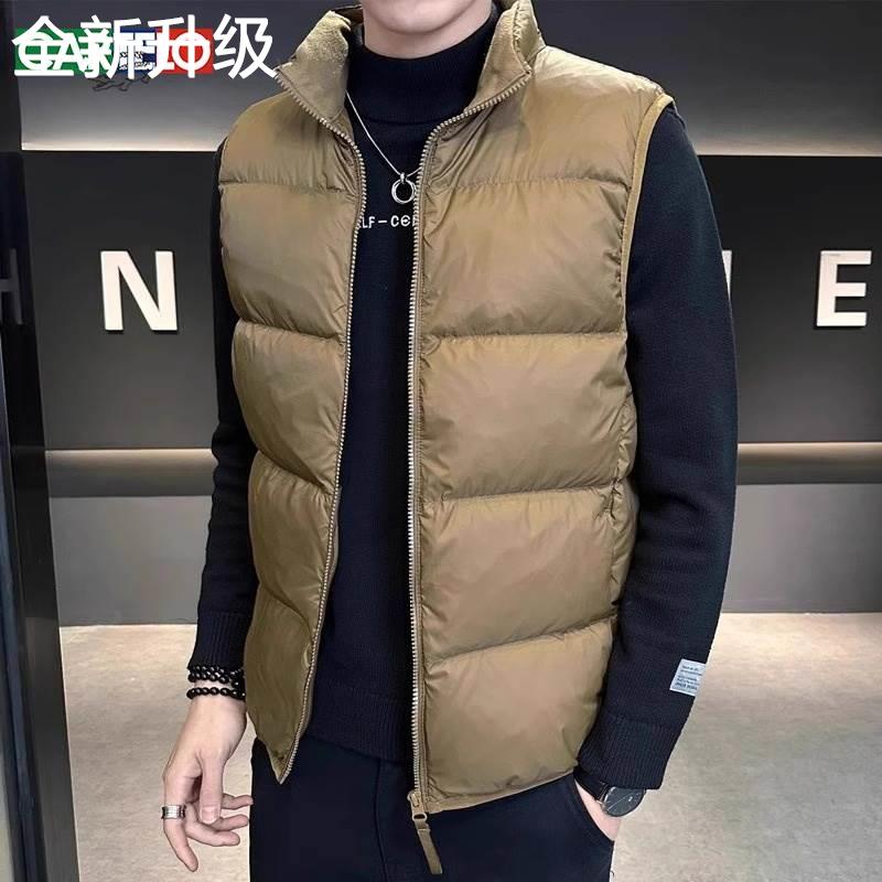 新款乐鳄鱼男士20马甲羽绒服24秋冬新款白鸭绒背心保暖马夹外套男