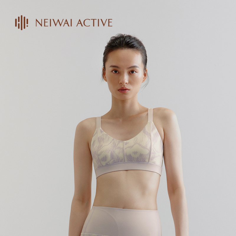 NEIWAI ACTIVE舞动系列女士交叠V字背运动文胸低支撑运动内衣瑜伽