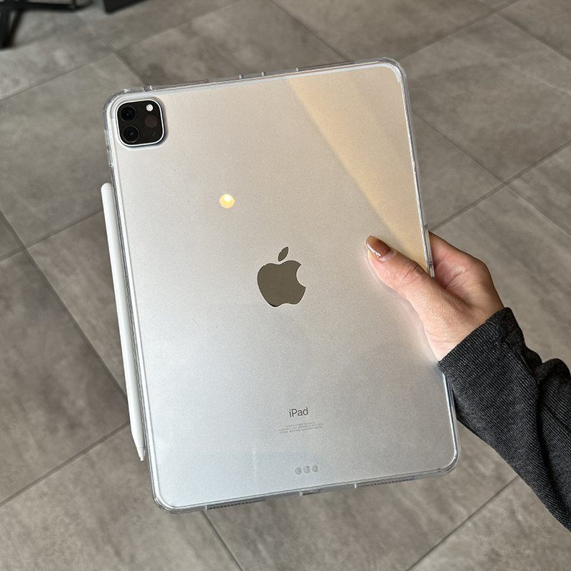 适用苹果2024ipadpro保护套亚克力air5透明3平板10.2代单壳轻薄10.9防弯防摔12.9无笔槽9.7电脑软胶全包mini6