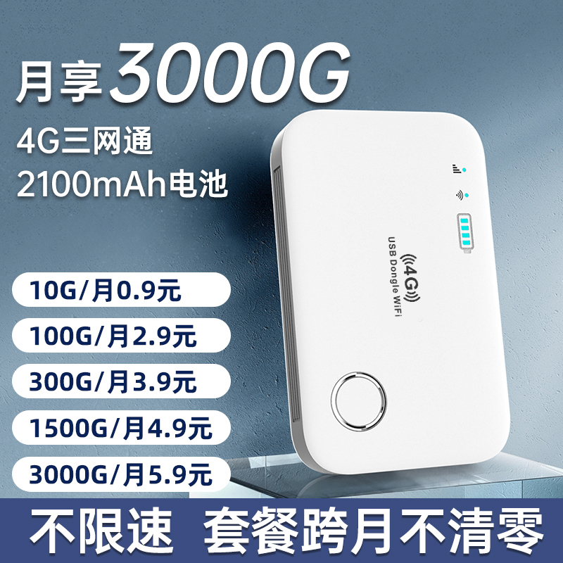 【新款WIFI6】随身WIFI无线移动免插卡三网4G网络全国通用流量上网卡宽带车载热点适用于华为小米路由器wifl