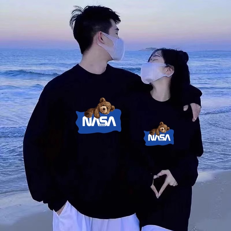 NASA GAME2024圆领卫衣男女潮牌宽松百搭简约情侣