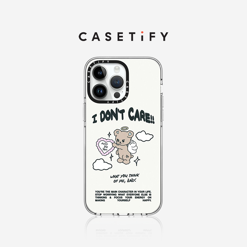 CASETiFY 天使小熊by Top Girl Studio适用于iPhone15\/14\/13\/Plus\/Pro\/Max透明MagSafe兼容手机壳