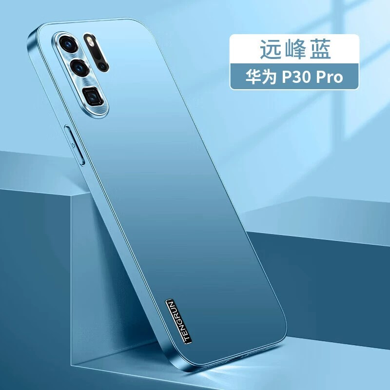 适用华为p30pro手机壳新款p30por保护套p39pr0金属镜头ELE一AL00全包防摔VOG简约纯色E1E超薄V0G磨砂后壳ALOO