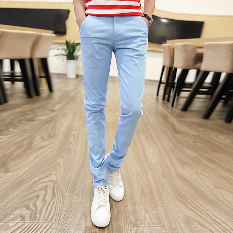 Slim-fit Leg Pants Men's teny Youth Stetch Pencil Pants Summ