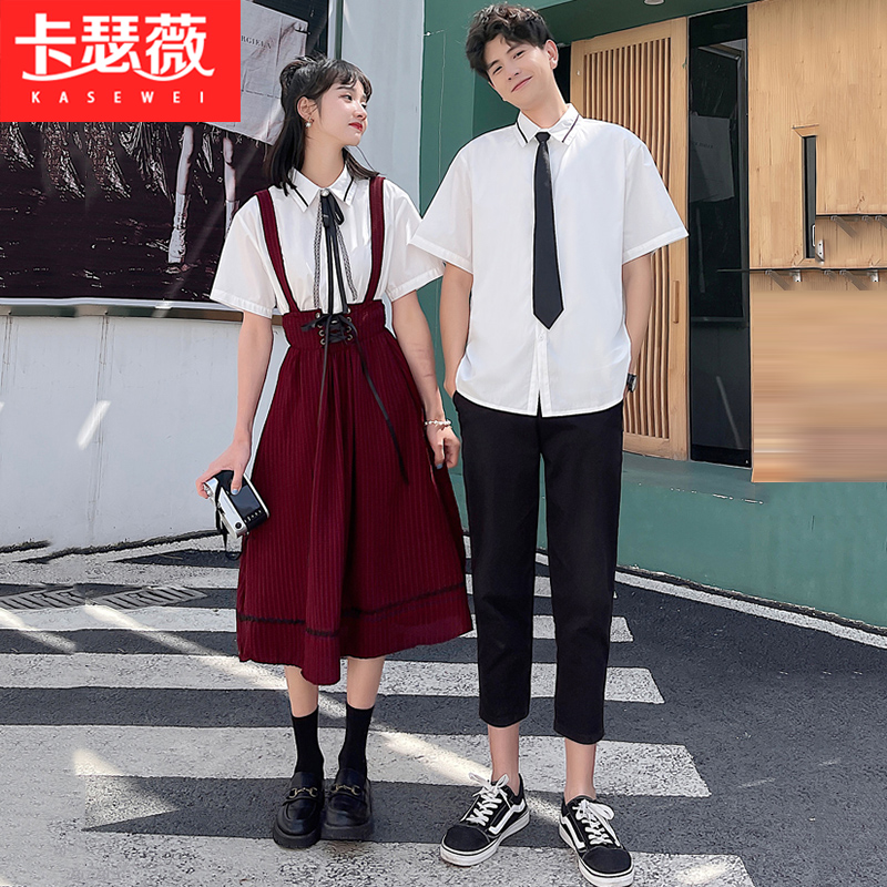 班服学院风高中生夏季毕业照服装初中小学生朗诵合唱演出服连衣裙