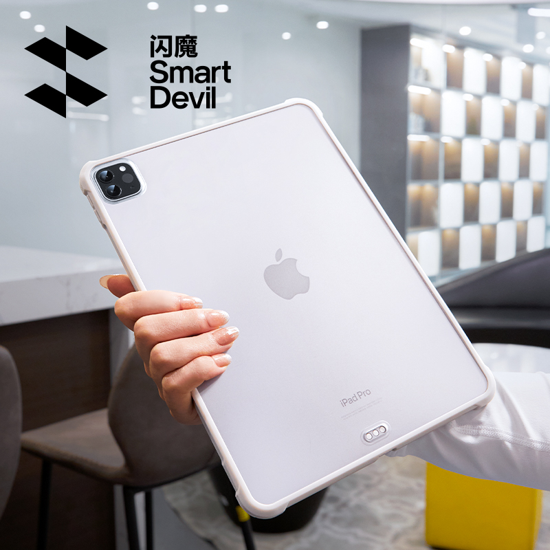 闪魔适用iPadair6保护壳套2024新款Pro11平板超薄9防弯5摔4mini7透明6磨砂8代磨砂10.2笔槽13苹果8电脑9.7寸