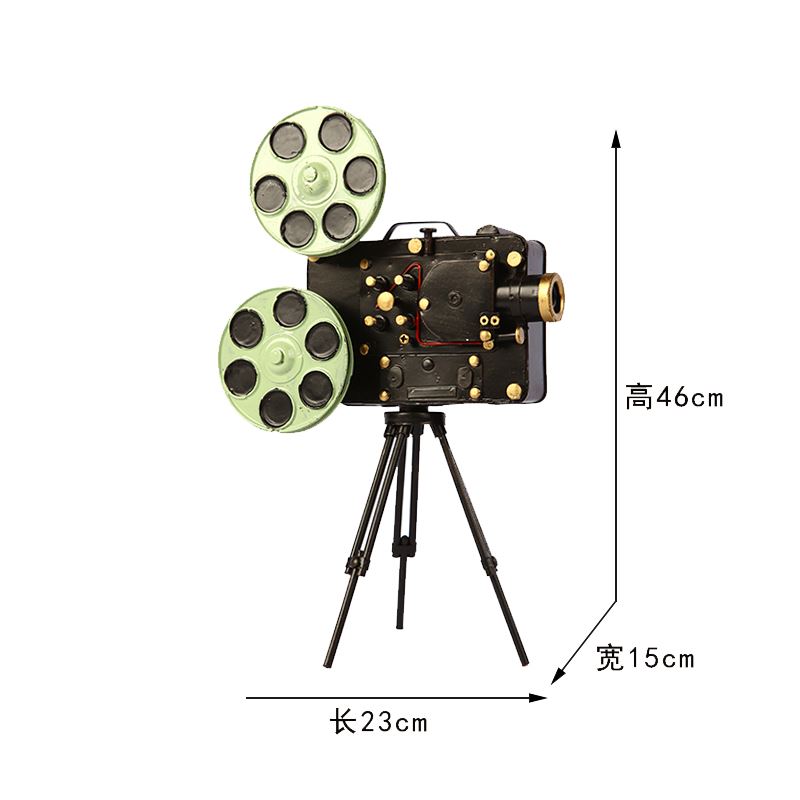 布景摄影老式拍摄橱窗照相机复古怀旧摆&摄影机道具铁皮模型支架