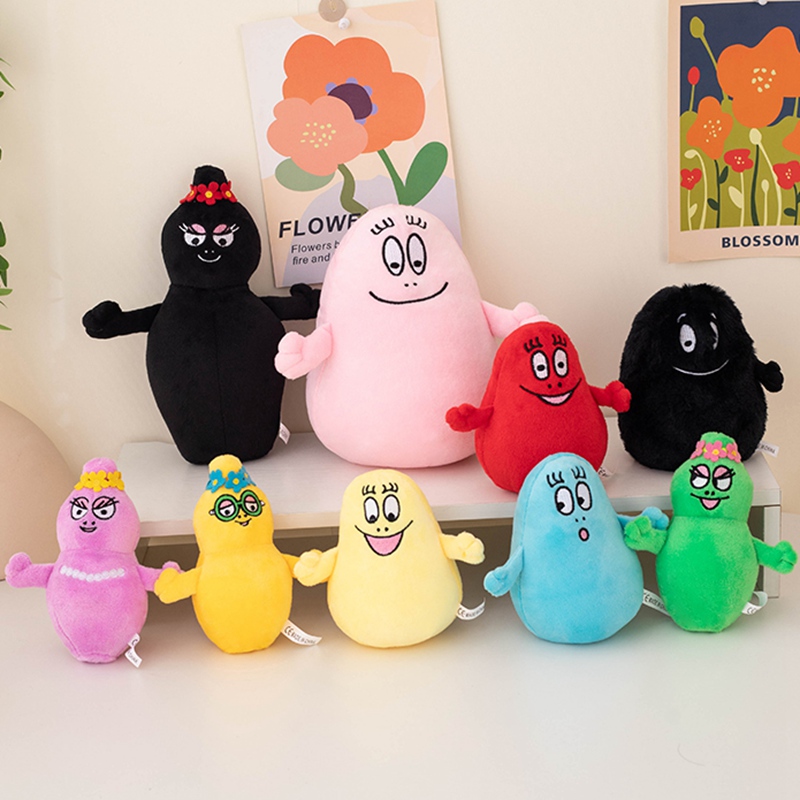 barbapapa全套玩偶巴巴爸爸一家毛绒玩具公仔布娃娃儿童生日礼物