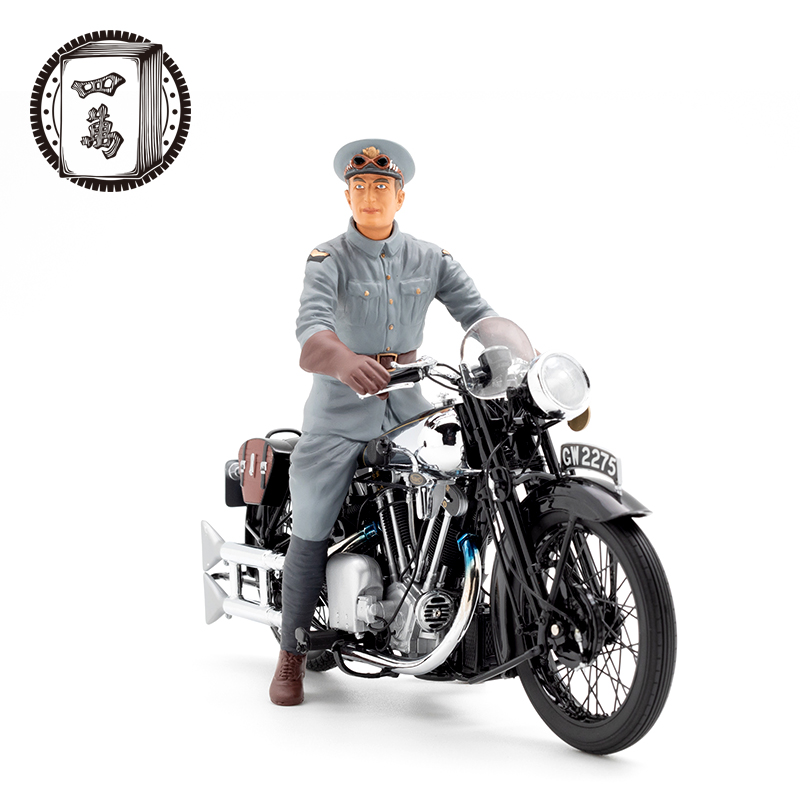 迷你切 1:12  BROUGH SUPERIOR SS 100 劳伦斯人偶模型&摩托模型