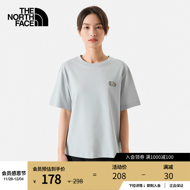 北面山夏印花短袖T恤女纯棉透气户外24夏季新款TheNorthFace|88GP