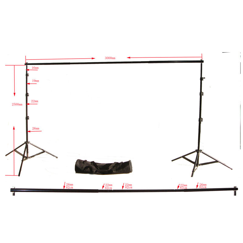 背景架2.5米*3米摄影棚 背景布拍照支架照相证件照铝合金背景架