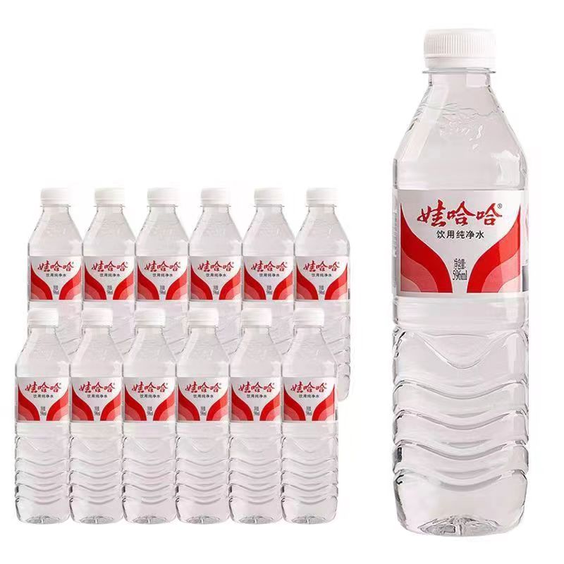 娃哈哈饮用纯净水596ml*6瓶装夏季会议办公家用清凉饮品非矿泉水