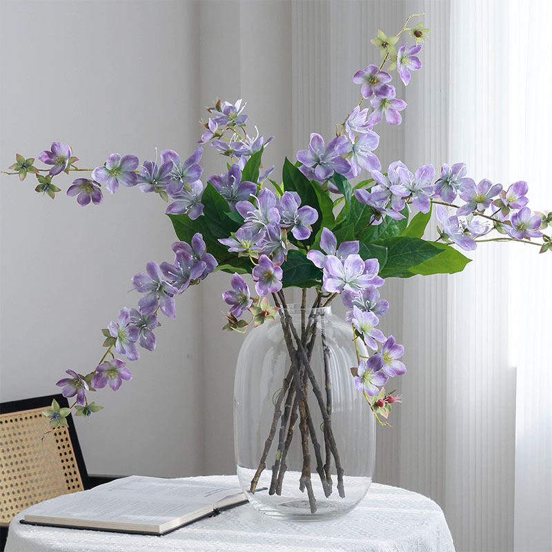 仿真花茉莉花高档假花北欧室内餐桌装饰花摆件藤蔓造景绢花摆设