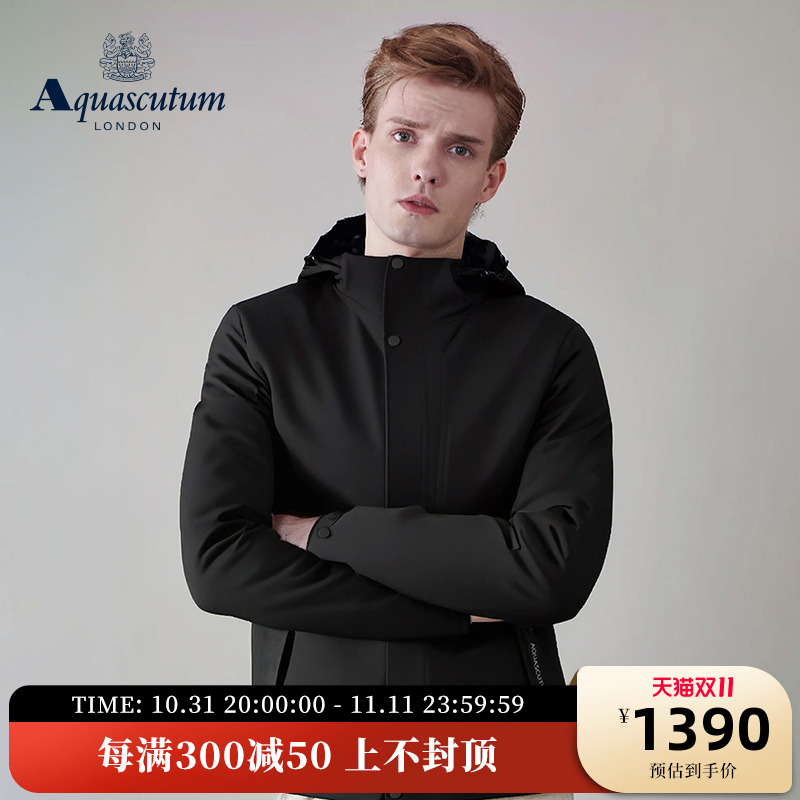 Aquascutum\/雅格狮丹2024秋冬新品三合一冲锋衣羽绒服Q50J7EM0A1